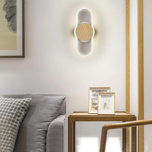 Image of YUBOLE Modern LED Wall Sconce 17W 4000K Natural Light Wall Light, Flicker Free CRI 80 Modern Lamp for Kitchen Bedroom Entryway Corridor Bathroom
