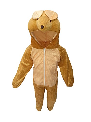 Image of Kaku Fancy Dresses Rat Animal Costume for Kids - Brown, 3-4 Years | Animal Fancy Dress for Boys & Girls