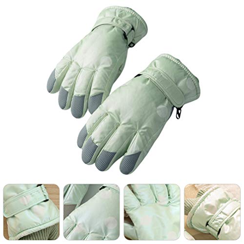 BESPORTBLE Luvas de Equitação de Inverno Feminino Luvas Externas à Prova de Vento Luvas de Esqui par