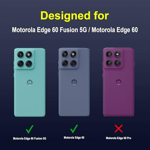 Image of amazon basics Back Case Cover for Motorola Edge 60 Fusion 5G | Compatible for Motorola Edge 60 Fusion 5G Back Cover | Liquid Silicon Magic Case with Camera Protection | Sapphire