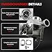 Autodevil Universal Turbocharger Compatible with GT35 GT3582 T3, Turbo Charger AR.70/63 600HP Boost for 2.5L-6.0L Engine 4/6 Cylinder with Flange