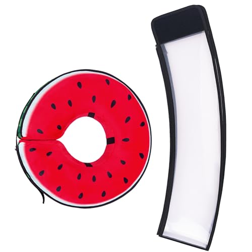 Image of Transparent Shield Accessory for Inflatable Dog Cone Collar,Clear Shield Replacement with Zipper, Paired with MARIYAGO Inflatable Dog Donut Collar for Use (Blak Transparent, Medium)