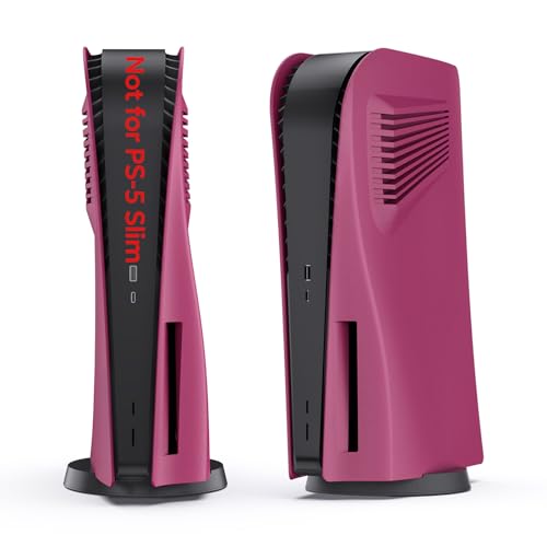 innoAura Placas para Disc Edition, Placas Frontales con Rejillas de Refrigeración, Carcasa de Repuesto ABS de Primera Calidad Antiarañazos y Antipolvo (Rojo Cósmico)