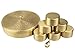 SEMPYIX New Pure Brass Masala Box Set with Spoon Container 90 ML-Food Spice Storage Rack Indian Boxes Dani Dabba -kitchen (8-INCH), Golden-Brass (BRASS SPICES BOX-8 INCH)