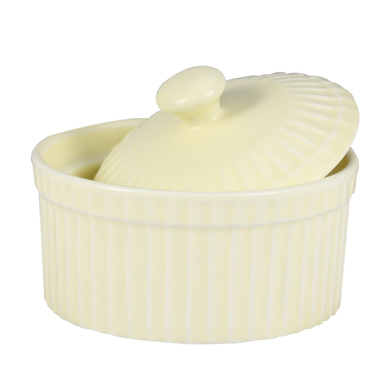 Bol Céramique Pudding & Dessert Avec Couvercle – Ramequin Résistant Chaleur Rose 8.5 Cm, Cuisson & Présentation
