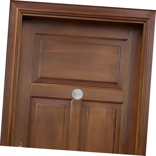 Cubierta elegante para mirilla de puerta, protector de privacidad compatible con mirillas, fácil de instalar con adhesivo doble cara, color plateado niquelado cepillado para hogar, oficina y hotel miniatura 6