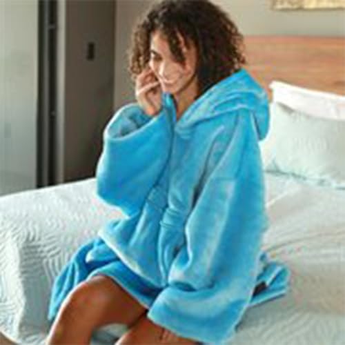 Image of Catalonia Oversized Hoodie Blanket Sweatshirt, Comfortable Sherpa Giant Pullover with Large Front Pocket for Adults Men Women Teenagers Wife Girlfriend