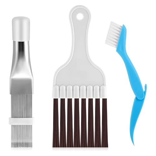 yolzhxe 3 Pieza Peines de Aletas Condensador Aire Acondicionado, Cepillo Limpieza para Aire Acondicionado, Cepillo de Aleta Condensador, para Limpiar Aires Acondicionados Refrigeradores Evaporadores