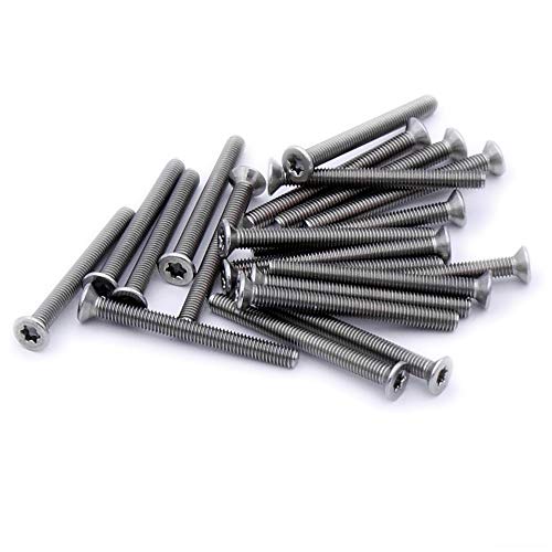 M2.5 (2.5mm x 25mm) TX Socket Countersunk Machine Screw (Bolt) - Stainless Steel (A2) (Pack of 20)