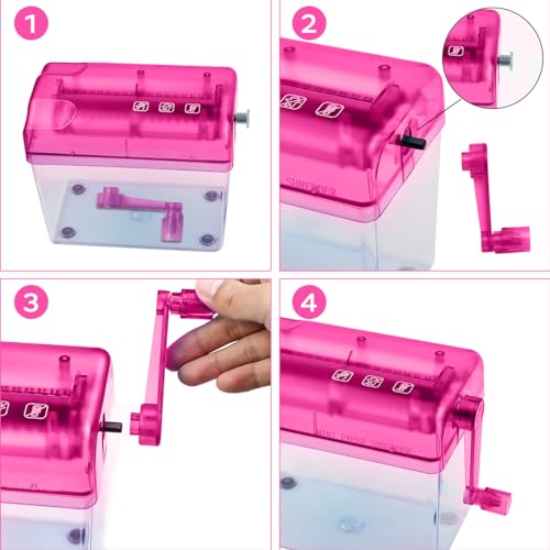 JIKIOU Mini Triturador manual Triturador de papel portátil Triturador manual de documentos Ferrament