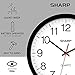Sharp Wall Clock – Black, Silent Non Ticking 14 Inch Quality Quartz Battery Operated Round Easy to Read Home/Kitchen/Office/Classroom/School Clocks, Sweep Movement