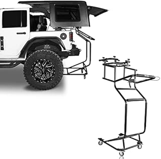 V8 GOD Hardtop Garage Storage Hoist Removal Lift Cart Movable Holder Rack for Jeep 1997-2023 Wrangler TJ JK JL | for Ford Bronco 21-23 (Only 4-Doors), Safe Anti-Drop System, Easy One-Person Operation