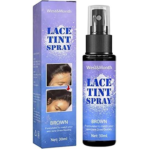 Lace Tint Spray for Wigs, Brown Lace Bond Adhesive Spray 30ml, Lace Melting Mousse for Wigs for Men and Women Matching Skin Tone (30ml) Cover