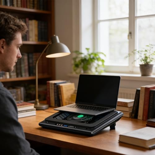 Base de refrigeración para laptop con ventilador de 5.5 pulgadas miniatura 5