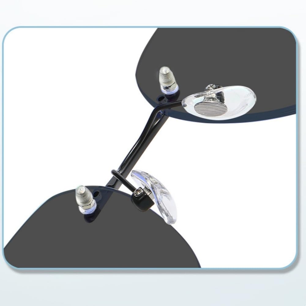 Gafas de sol polarizadas sin montura de titanio, ideales para conducir, con protección UV400.