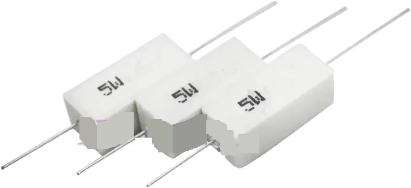 200pcs 5W 5% Cement Resistor Power Resistance 0.1~10K 0.1R 0.5R 1R 10R 100R 0.22 0.33 0.5 1 2 5 8 10 15 20 25 30 100 1K ohm(5.6R)