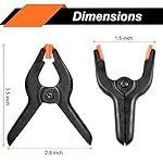 20 Packs Spring Clamps, 3.5 inch Spring Clamps Heavy Duty for Crafts and Professional Plastic Spring Clamps for Woodworking, Small Spring Clips Clamps for Backdrop Stand Photography Clamp Toresano - Image 2