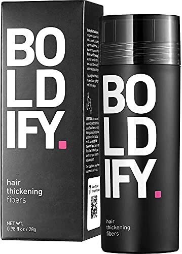 BOLDIFY Hair Fibers for Thinning Hair (LIGHT BROWN) Undetectable & Natural - 28g Bottle - Hair Powder - Completely Conceals Hair Loss in 15 Sec - Hair Thickener & Topper for Fine Hair for Women & Men