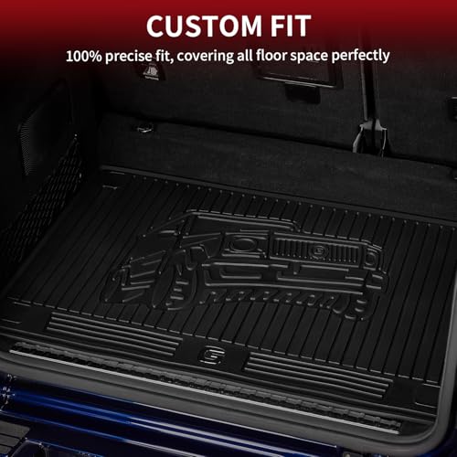 Image of LASFIT Cargo Liner for Mercedes Benz G Class 2019-2026 G550 /G580 /G63 AMG | All Weather TPE Non-Slip Easy to Wash Trunk Mat, Black