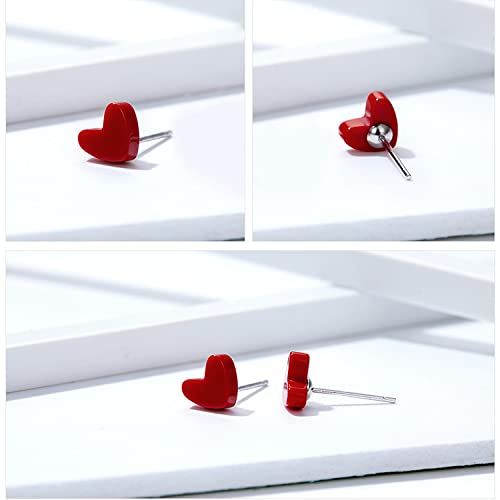 Boucles d'oreilles pierre rouge turquoise argent sterling 925