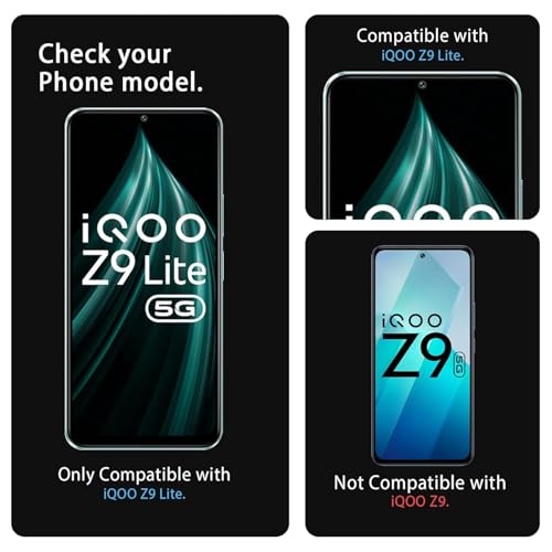 Image of Premium Tempered Glass Screen Protector Guard Compatible For IQOO Z9 Lite 5G / Vivo T3 Lite 5G (6.56 Inch, Pack of 1) | Edge to Edge Coverage With Easy to installation kit for Smartphone