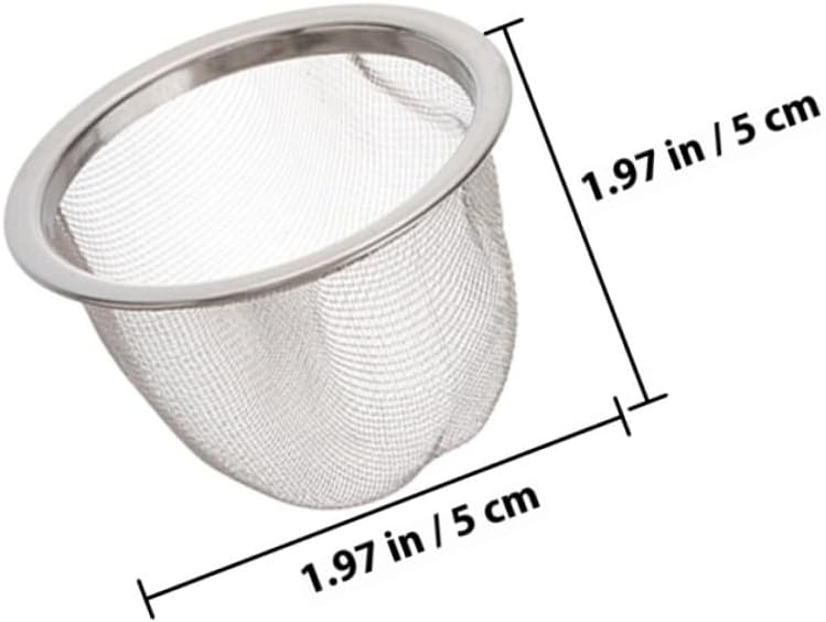 Milisten 8pcs Stainless Steel Loose Tea Infuser Insert Mesh Tea Filter Reusable Teapot Accessory for Travel and Home Brewing image 2