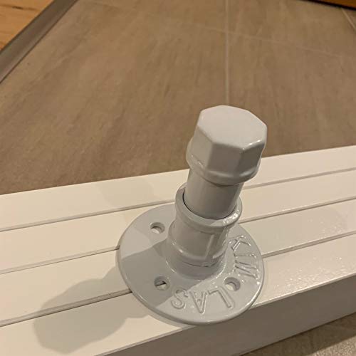 Main courante kit complet en bois antidérapant blanc pour fixation murale robuste - 8