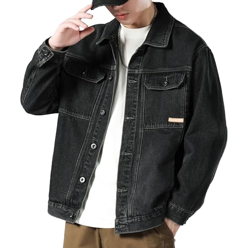 Chaqueta vaquera casual para hombre estilo vintage miniatura 1