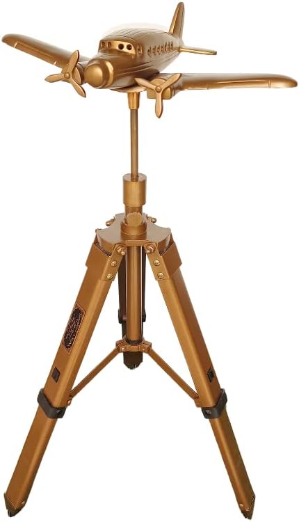 Vintage Style Metal Aircraft Model on Tripod Airplane Home Decor Desk Modelsr