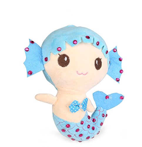 Image of Tickles Cute Mermaid Soft Stuffed Plush Animal Toy for Kids Girls Birthday Gifts (Color: Blue Size: 20 cm)