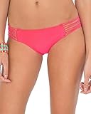 Luli Fama Women's Verano De Rumba Multi-String Full Bikini Bottom, Bombshell Red, Large