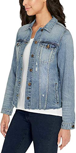 Buffalo David Bitton Womens Denim Jacket (Midway Vintage Medium Wash, Large)