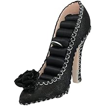 WE Sparkly High Heel shoe Ring Holder Fashion Jewelry Display Gift black