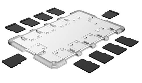 Flashwoife Turtle-MSD10TR Caja de Tarjeta de Memoria para 10 x Caja de Almacenamiento MicroSD del tamaño de una Tarjeta de crédito - Transparente