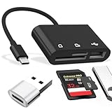 ✅【Ein Lesegerät für mehrere Karten】Der USB-SD-Kartenleser ist mit 2 Kartensteckplätzen ausgestattet: SD, Micro-SD-Steckplätze, USB-A-/Micro-USB-/USB-C-Anschluss, einschließlich SDXC/SDHC/SD/Extreme I III SD/Ultra II SD / MMC / RS-MMC oder Micro SD / TF / Micro SDXC / Micro SDHC / UHS-I.