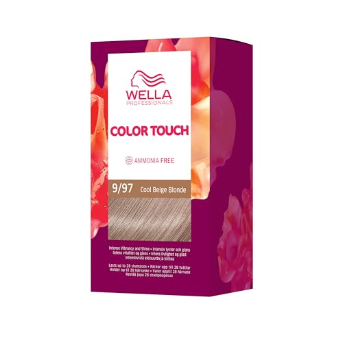 Wella Professionals Color Touch Fresh-Up-Kit - Kit de coloration semi-permanente 9/97 Cool Beige Blonde - Blond Très Clair Fumé Marron