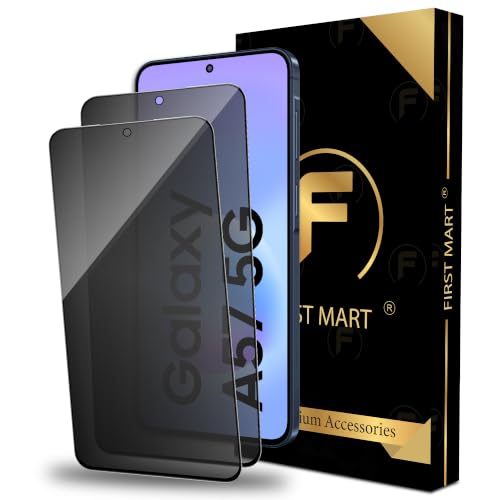 Image of FIRST MART Privacy Tempered Glass for Samsung Galaxy A57 & Samsung A37, 2 Pack | Anti-Spy 9H Screen Protector, Edge-to-Edge, Case-Friendly, Scratch Resistant, Bubble-Free
