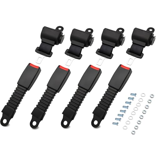 HOOTO Golf Cart Seat Belts(4 Pack), Universal Golf Cart Seat