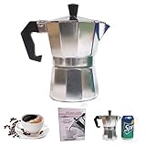 Stove Top Espresso Cuban Coffee Maker Pot Cappuccino Latte 3 Cup Cafetera Cubana