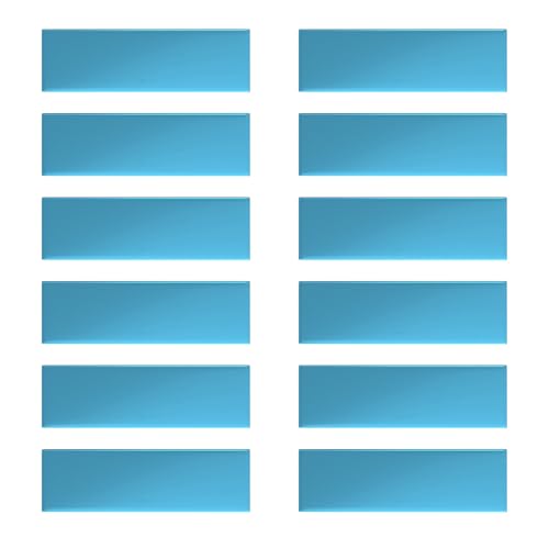 Image of 12PC Universal Under Cabinet Lights Magnetic Replacement stickys | Replacement Magnetic Strips with Adhesive Backing for Under Cabinet Lighting Universal Blue Iron Sheet for Cabinet Lighting