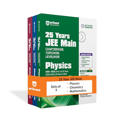 Image of Arihant 25 Years JEE Main PCM Combo 2027 | Physics, Chemistry & Mathematics Chapterwise, Topicwise & Levelwise 3500+ MCQs (2002-2026) | JEE Main & AIEEE PYQs | NTA Answers & Worksheets