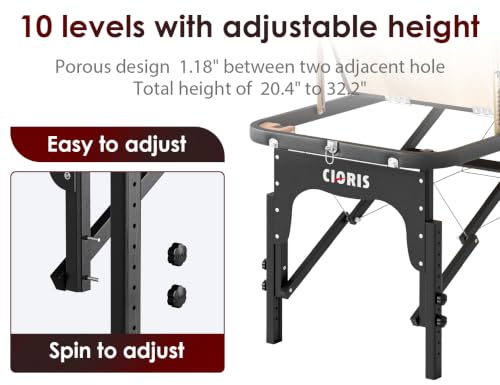 Image of CLORIS 84 inch Professional Massage Table 3 Section Portable Hold Up to 1100LBS