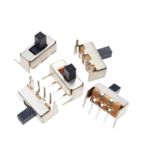 Interrupteur coulissant SS12F23 1P2T 0.5A 50V avec broches coudées à 90 degrés