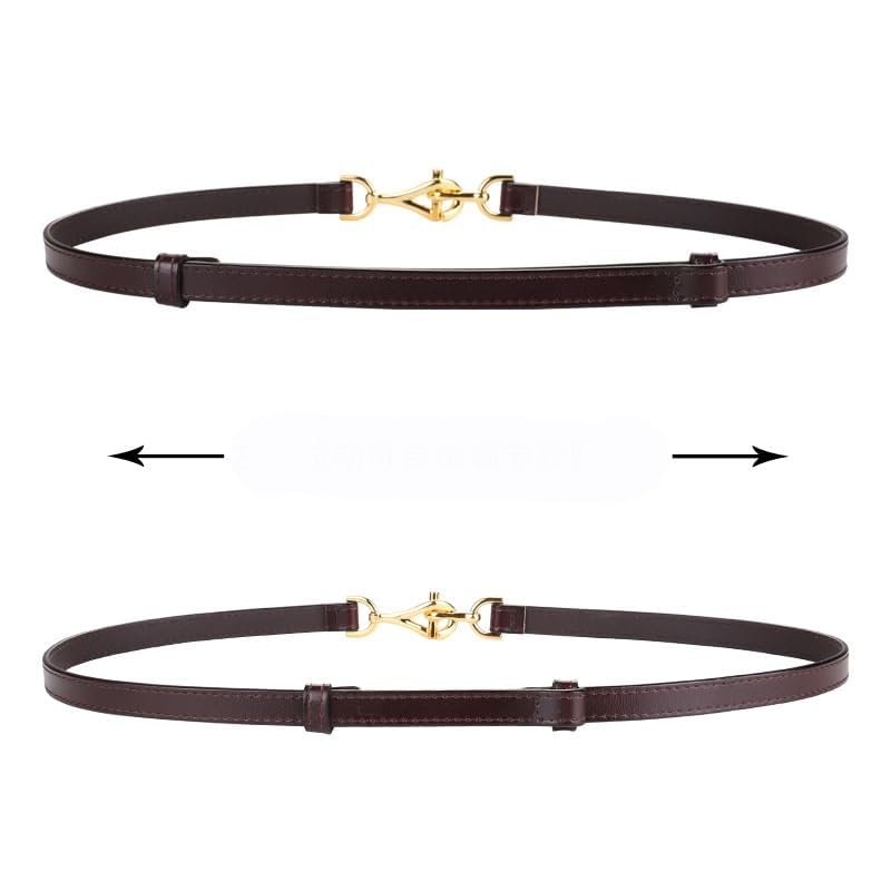 Cowhide Belt for Women's Dress Coat Sweater Retro Decoration Shirt Suit Waist Belt(D)3