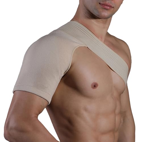 Cavulo Retaxas Cream Compression Sleeve Shoulder, Breathable Fabric Lightweight Flexible Fit for Daily/Workout