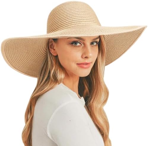 DRESHOW Sombrero Paja Mujer Plegable Verano Sombrero Verano Sombr...