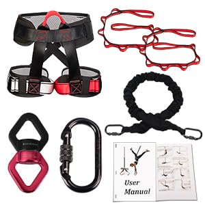 Spoottool Heavy Bungee Resistance Band Set Gravity Yoga Bungee Cord Resistance Belt Set 4D Bungee Dance Rope Workout Fitness Home Gym Professional Training Equipment (WEIGHT CLASS-2: 60KG)