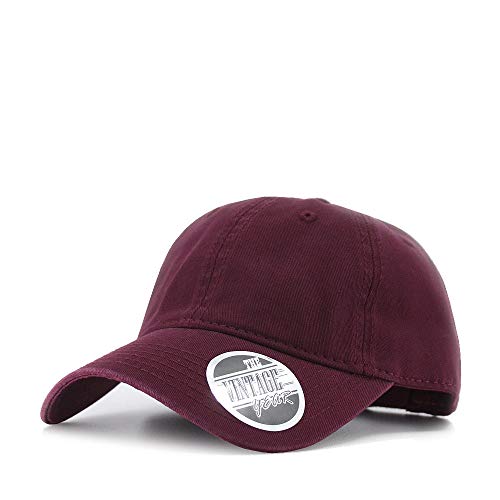 Image of Classic Washed Cotton Baseball Cap - Vintage Adjustable Dad Hat, Curved Bill for Men Women, Outdoor Everyday Wear