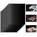 Miaowoof Grill Mat Set of 6-100% Non-Stick BBQ Grill Mats, Heavy Duty, Reusable, and Easy to Clean - Works on Electric Grill Gas Charcoal BBQ 15.75 x 13-Inches(4 Pcs Solid Mat+2 Pcs Mesh Mat)