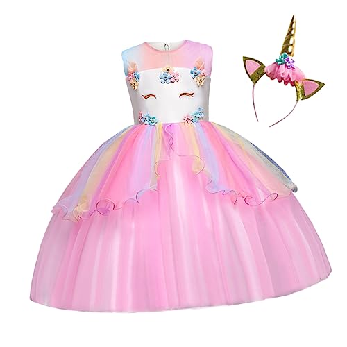 BESPORTBLE Vestido De Cosplay De Princesa Para Niñas Con Falda De Tul y Aro De Pelo Disfraz De Fiesta y Ceremonia Para Cumpleaños y Eventos Especiales